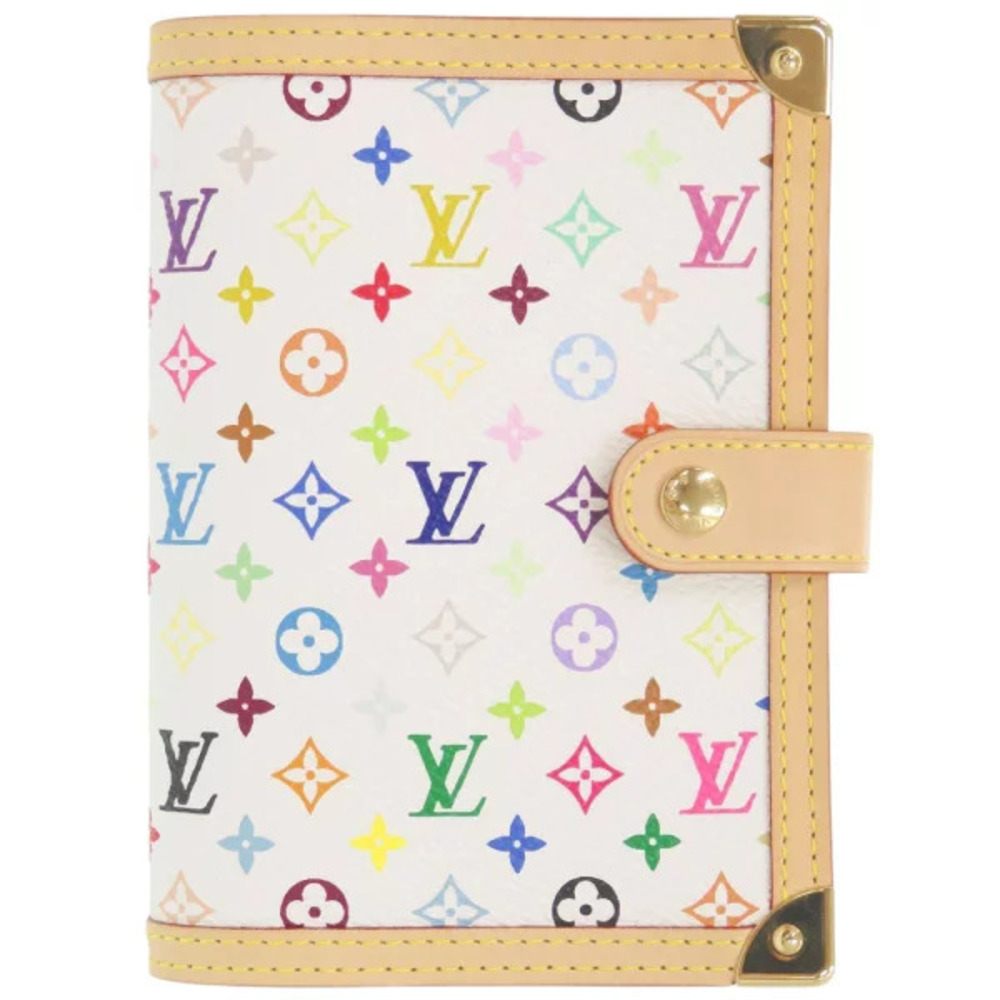 Louis Vuitton Agenda Monogram Multicolor Canvas Blanc White Notebook